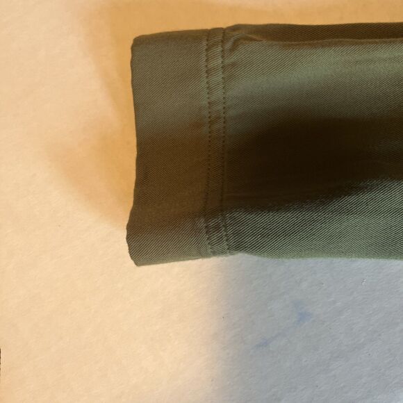 Billabong Jacket Women's Size Large Military Olive Green Hooded Pockets Open - Picture 7 of 12